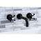 Kingston Brass KS8120BX Two-Handle Wall Mount Bathroom Faucet, Matte Black KS8120BX - alternate 6